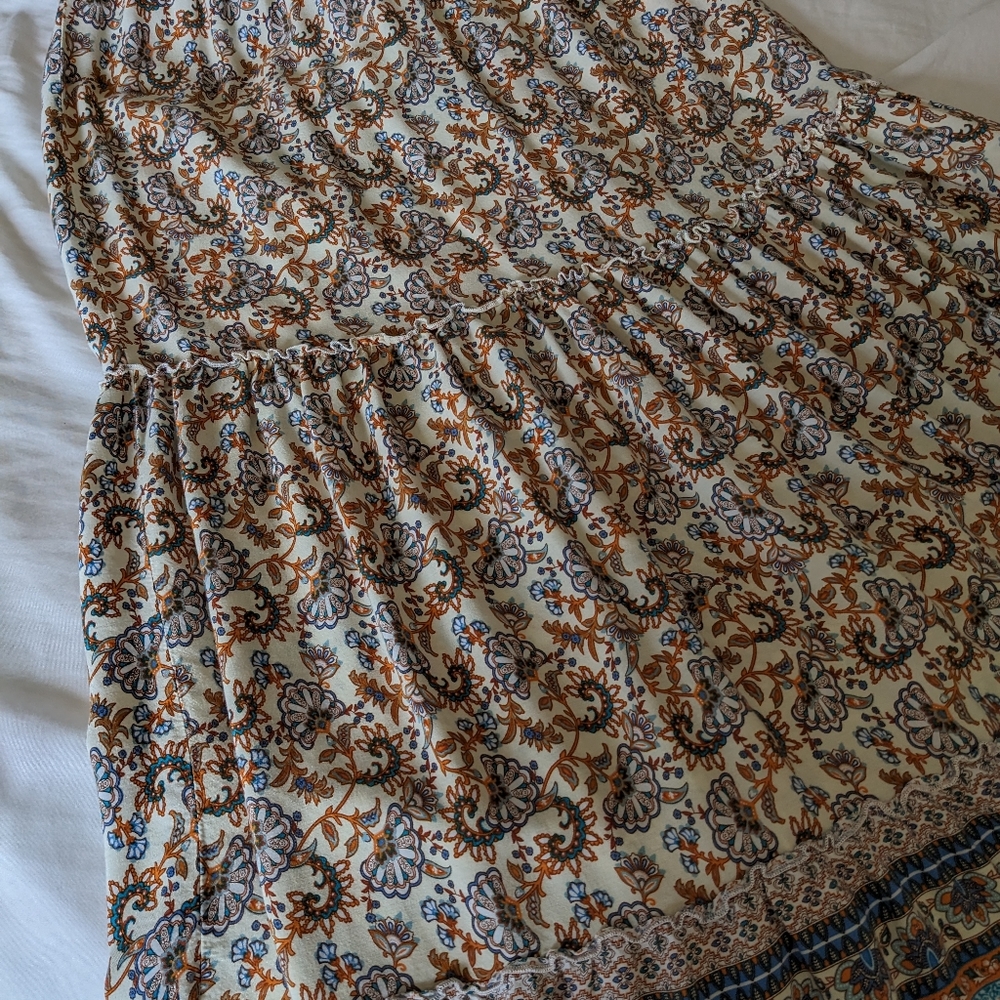 Boho Print Maxi Skirt